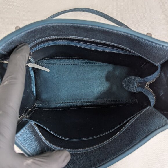 CHARLES & KEITH Teal Chain Handle Tote Bag Shoulder Bag - Picture 4 of 15